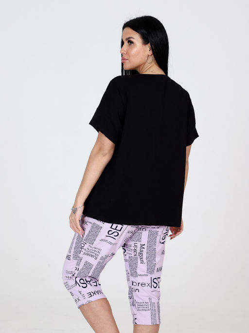 ДК-207 бриджи ДОМАШНИЙ КОСТЮМ (Сиреневая газета) - А-дина фото 5