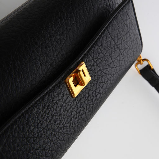 Сумка женская,26*9*12, отд на клапане, 2 ремня, чёрный - Textura фото 6