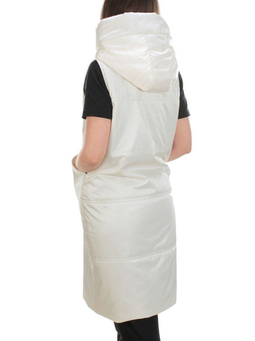 M006 MILK Жилет женский демисезонный (100 гр. синтепон) - Фабричный китай фото 4