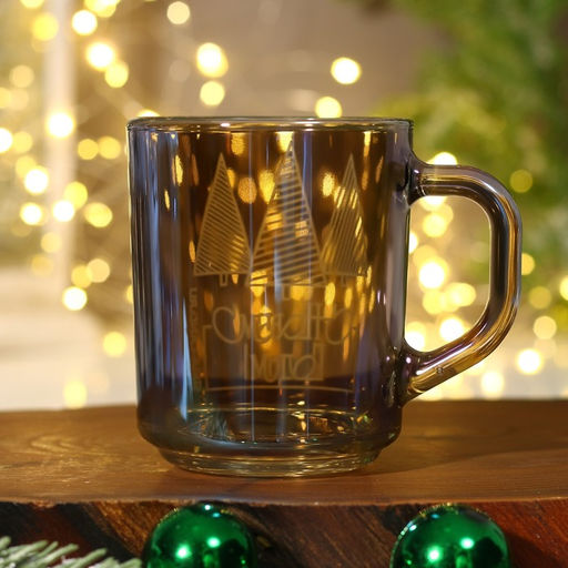 Кружка новогодняя стеклянная «С Новым годом», 200 мл