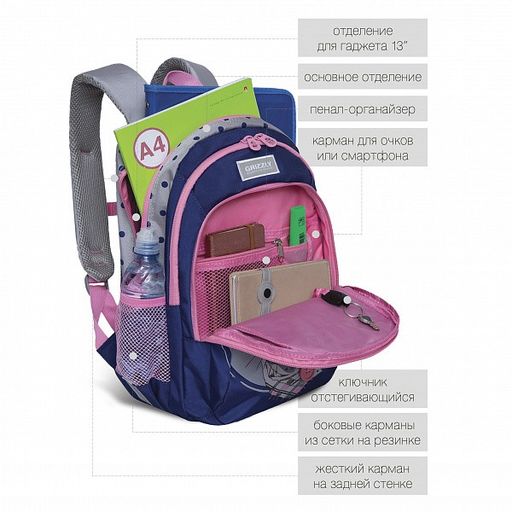 RG-162-1 Рюкзак школьный - Grizzly фото 15