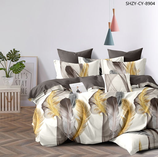 Постельное белье - Поплин Премиум 6263 Веер 2-спальный с Евро простыней