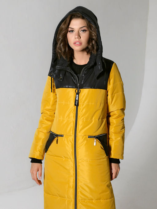 22305 Пальто дем. горчичный - Dizzyway фото 2