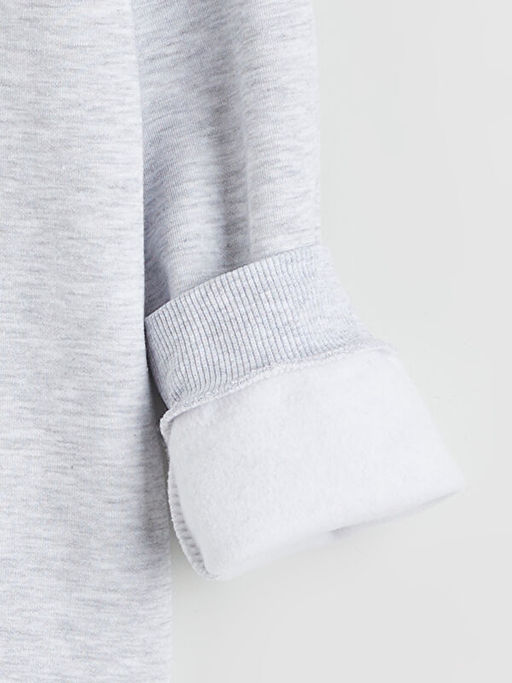 Bisiklet Yaka Minecraft Bask?l? Erkek ?ocuk Kal?n Sweatshirt