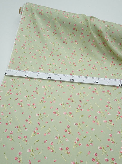 Штапель Премиум (Digital) Весеннее чувство цв.фисташковый, ш.1.45м, вискоза-100%, 120гр/м.кв - Купава фото 3