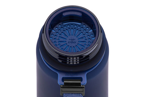 Бутылка для воды 1,5 л 10*10*28,5 см "Style Matte" с углублениями д/пальцев темно-синяя