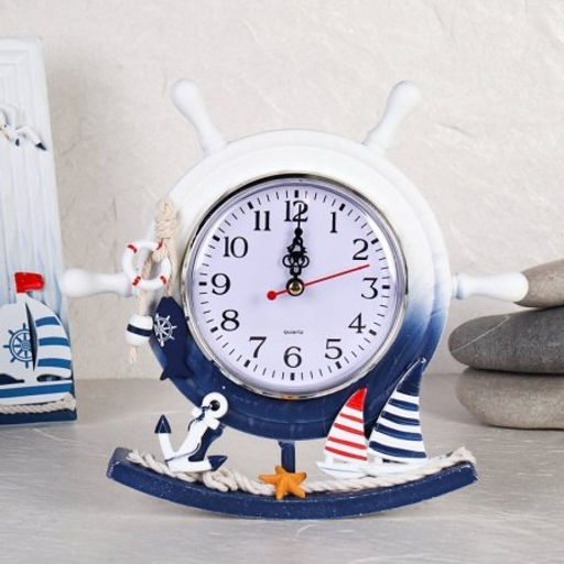 Часы настольные Штурвал 21х23 см / K904AB /уп 48/ - Галеонтрейд фото 3