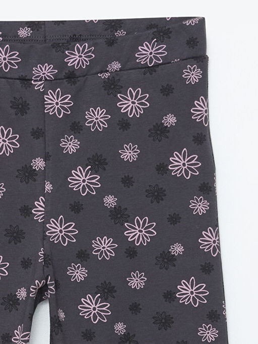 Beli Lastikli ?i?ekli ?spanyol Pa?a K?z ?ocuk Tayt - Waikiki фото 2