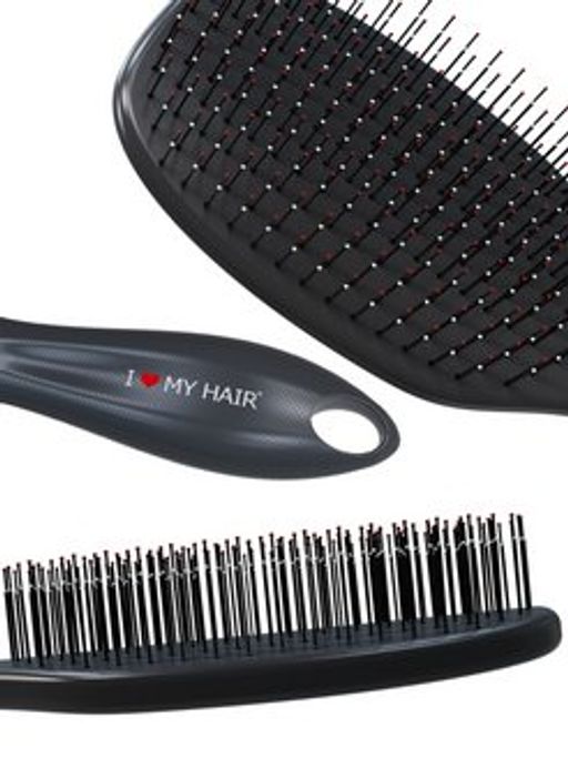 ILMH Spider 1502L Черная Щетка для бережного распутывания волос, 23 см - I love my hair фото 7