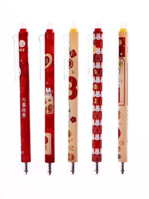 Цена за 6 шт. Ручка гелевая автоматические стираемые чернила, 0.5 мм, стержень синий, Мишка, МИКС - Simaland фото 2