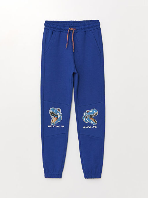 Beli Lastikli Bask?l? Erkek ?ocuk Jogger E?ofman Alt?