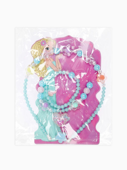 Комплект детский «Выбражулька. Сердце», 4 предмета: клипсы, бусы, кольцо, ободок, МИКС