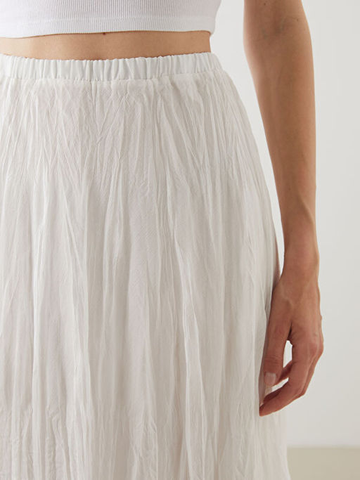 Beli Lastikli Pileli Etek