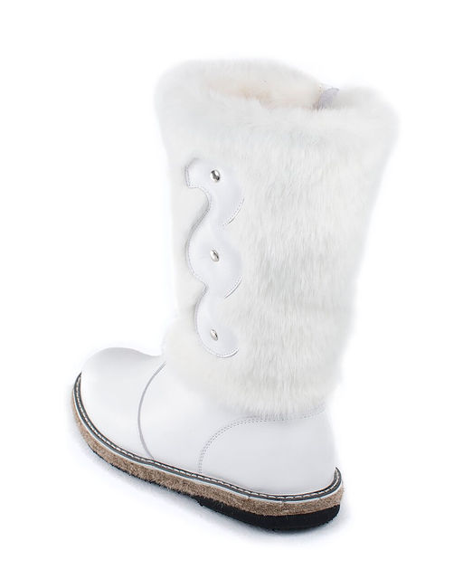 Унты женские на войлочной подошве., Белые.Молния