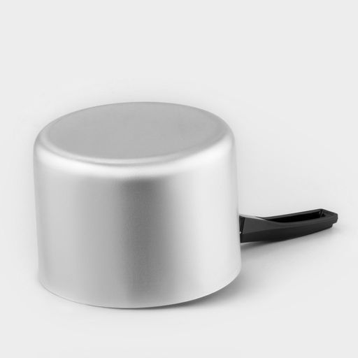 Цена за 2 шт. Ковш, 1 л, карбоновая ручка, с крышкой, штампованный алюминий, серебристый