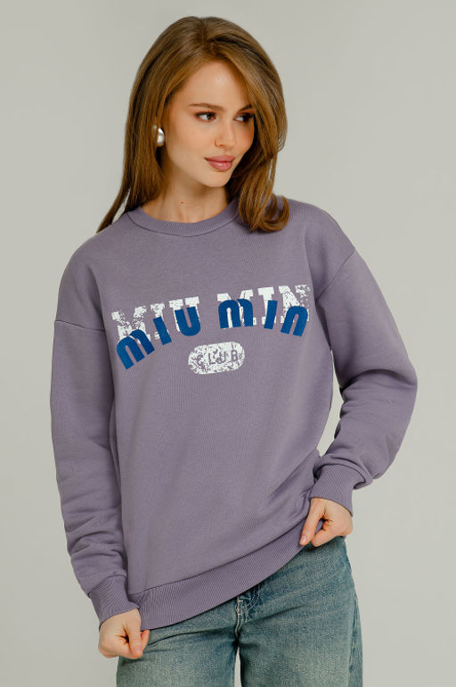 Арт. 15106 Свитшот женский 44-52 (5 шт) Цвет:сиреневый