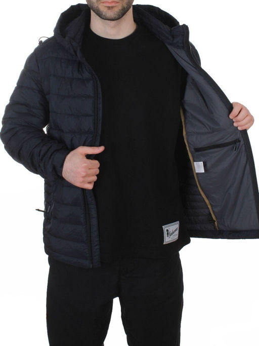 88045 DK. BLUE Куртка мужская демисезонная (100 гр. холлофайбер)
