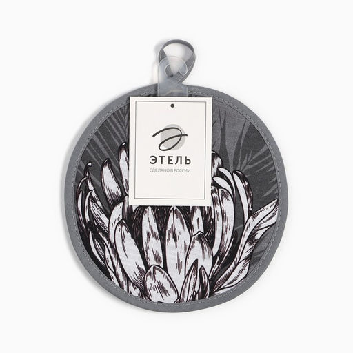 Прихватка Этель Palm leaves 17х17 см, 100% хлопок, 250 г/м2  фото 4