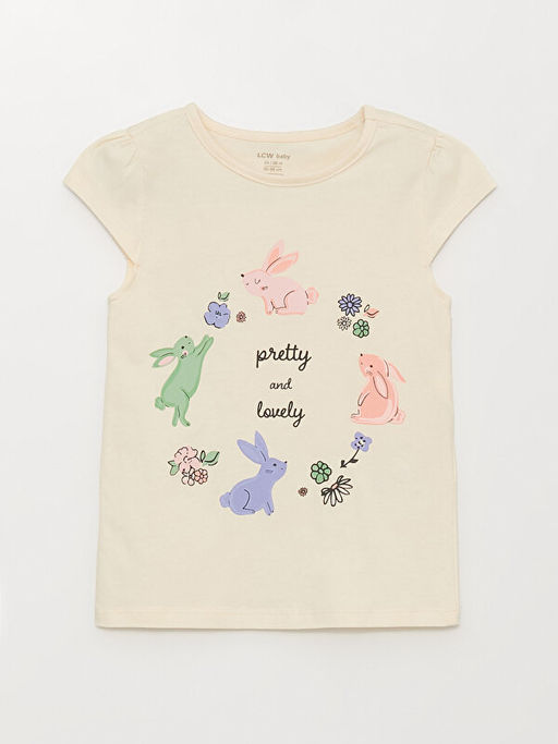 Bisiklet Yaka Bask?l? K?z Bebek Pijama Tak?m - Waikiki фото 2