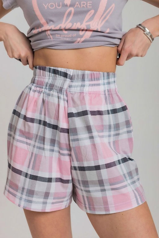 Пижама футболка и шорты М325292Пср розовый/светло-серый - Елена фото 5