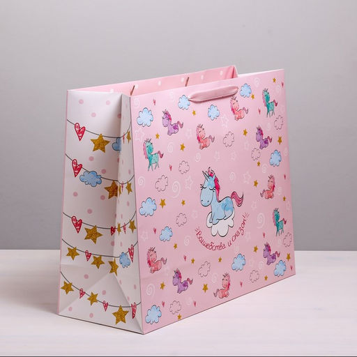 Пакет ламинированный Волшебства и сказок, XL 49 40 19 см - Дарите счастье фото 2