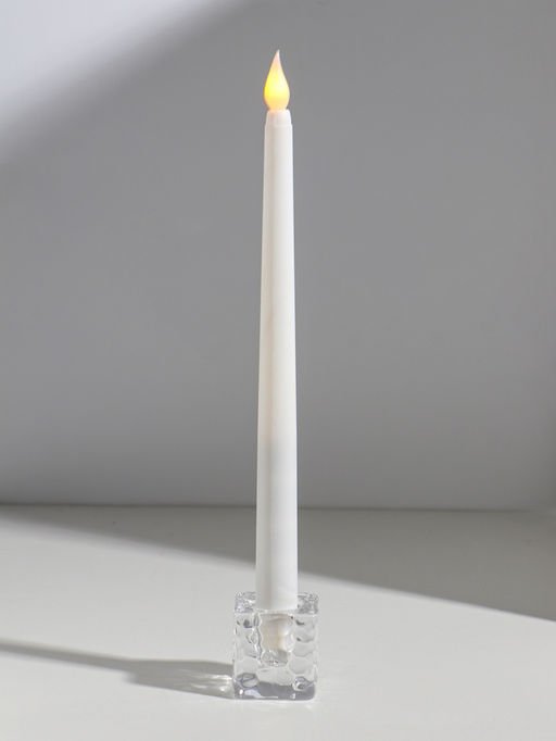 Цена за 2 шт. Подсвечник стекло на 1 свечу "Куб. Лёд" прозрачный d=2 см 4х4х4 см