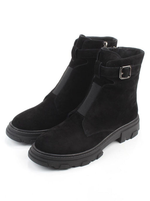 01-E2014B-497B BLACK Ботинки демисезонные женские (натуральная замша)