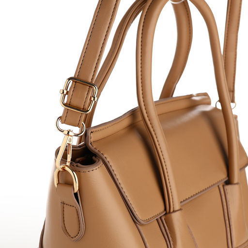 Сумка женская мессенджер на магните, 35×15×23 см, бежевая