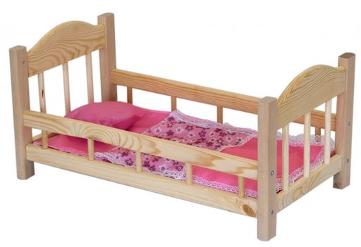 Ясюкевич. Кроватка для кукол №14 "Засыпайка" (дерево) (48*25*24,5см)/10