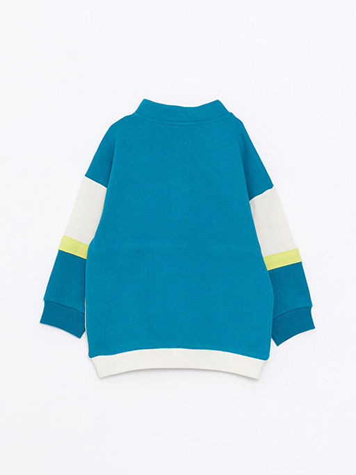 Dik Yaka Uzun Kollu Bask?l? Erkek Bebek Sweatshirt - Waikiki фото 2