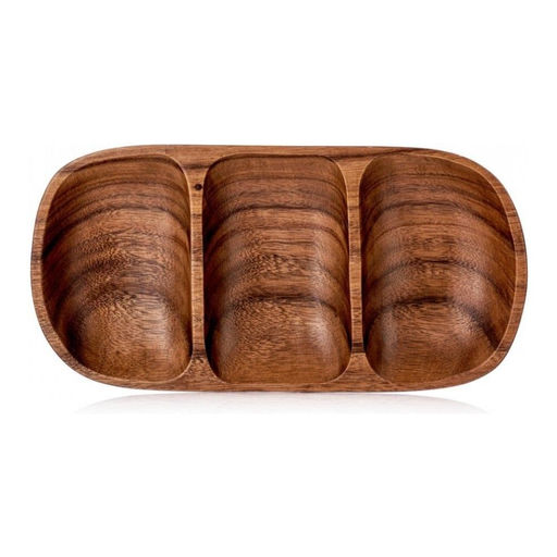 Блюдо сервировочное Walmer Organic, 31х16 см, цвет темное дерево  фото 2