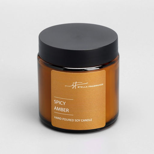 Ароматическая свеча в банке ST Spicy Amber, амбер, 90 г