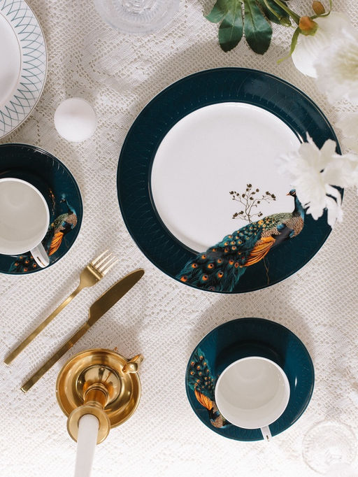 Тарелка WY Royal bird, d=26.5 см, фарфор, синяя