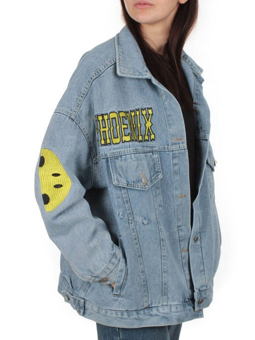 5803 LT. BLUE Куртка джинсовая женская оверсайз