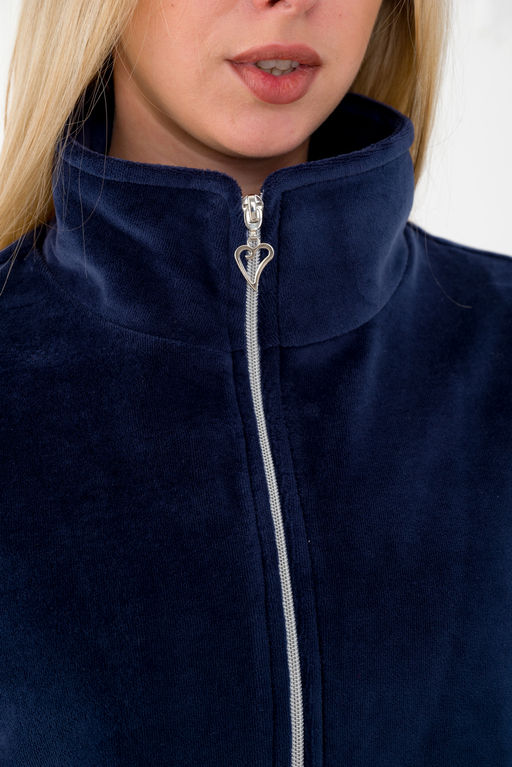 Жилет женский из велюра синий - Амадэль фото 9