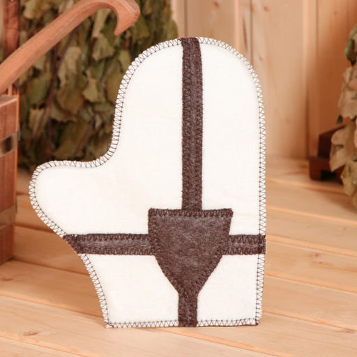 Набор подарочный 4 предмета белый Крестоносец (шапка, коврик, рукавичка,тапочки) - Simaland фото 4