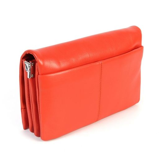 Женская кожаная сумка кросс-боди с тремя отделениями 3086 Ватермелон Ред - Cidirro фото 3