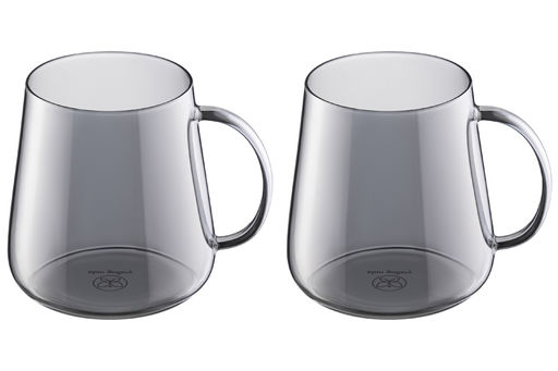 Набор 2 кружек 420 мл 11,5*9*10,5 см Crystal glass + пробковая крышка-подставка, серый - Elan gallery фото 8