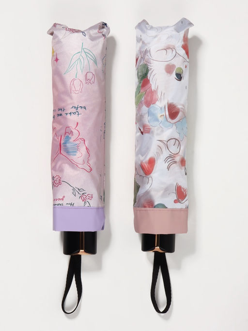 Зонт механический Рисунки, 4 сложения, 8 спиц, R=47/56 см, d=94 см, МИКС