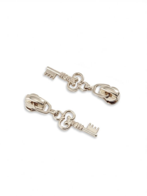 Цена за 2 шт. Бегунок для металлической молнии, №3, «Ключ», 10 шт., цвет никель