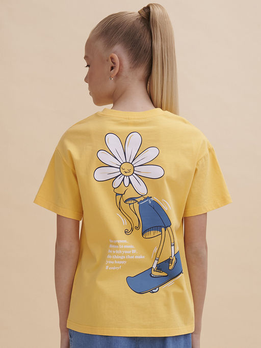 PELICAN, футболка для девочек, Желтый