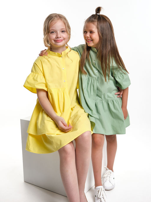 Платье Рубашка летнее хлопковое UD 7935 фисташка - Mini maxi фото 25