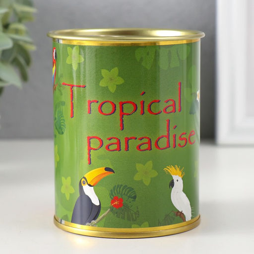 Копилка для денег «Банка. Tropical paradise», металл