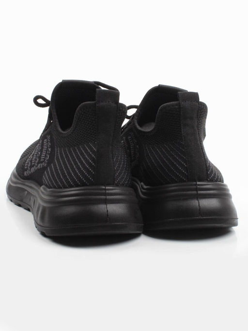 03-TEX-D01-07 BLACK Кроссовки летние мужские (текстиль)