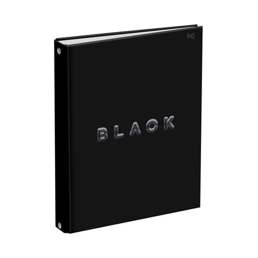 Тетрадь 120л. на кольцах "Just black", сменный блок (ТТ5к120_лс_вл 08667, "BG") soft-touch ламинация, выб. лак