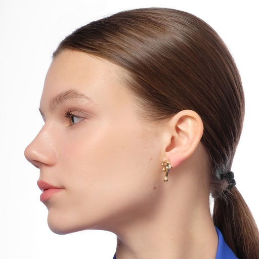 Серьги металл Таяние капли, цвет золото - Queen fair фото 5