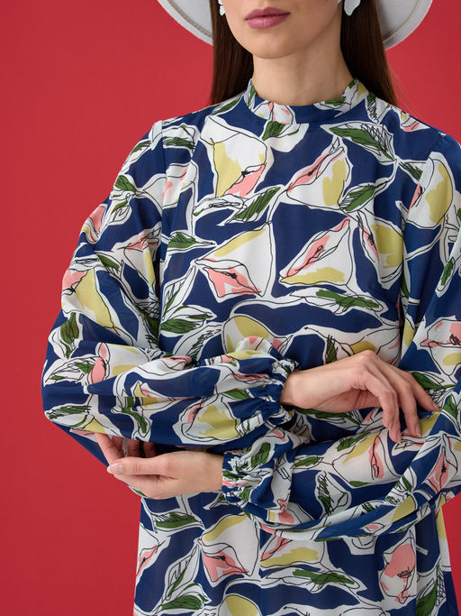 Платье с объемными рукавами OD-279-3