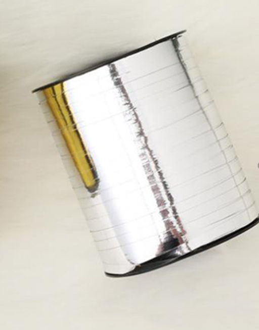 Лента декоративная 0,5см х 250 ярд / ZH24-003silver /уп 100/серебро