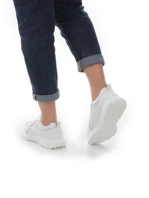 05-HY24-1D WHITE Кроссовки женские (натуральная кожа) - Фабричный китай фото 3