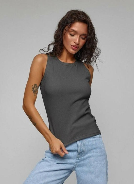 топ майка качество пенье ХЛОПОК с ЛАЙКРОЙ белый молочный - Knitka wear фото 24